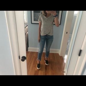 black and white sequined top